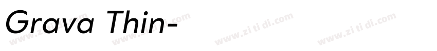 Grava Thin字体转换